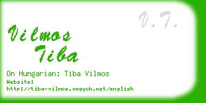 vilmos tiba business card